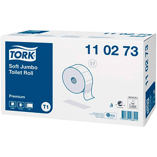 Papel higienico tork jumbo suave 2 folhas 360 mt para dispensador t1 pack de 6 rolos