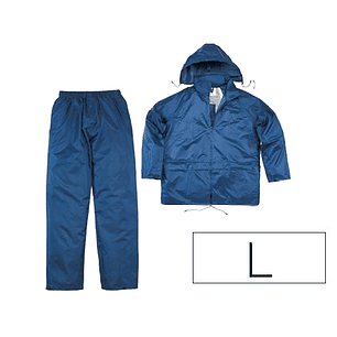 Conjunto de chuva deltaplus 400 poliester/pvc azul marinho formato l