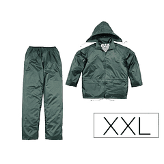 Conjunto de chuva deltaplus 400 poliester/pvc verde formato xxl