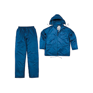 Conjunto de chuva deltaplus 400 poliester/pvc azul marinho formato l