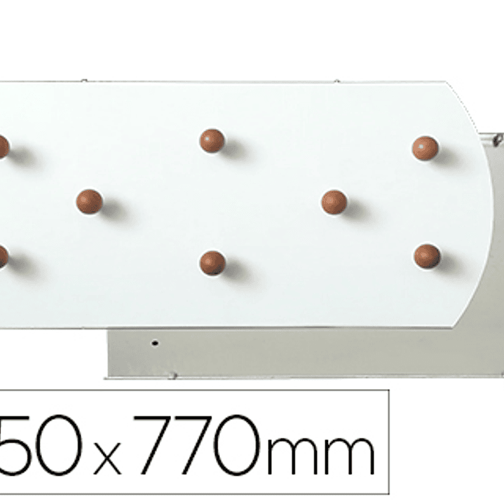 Cabide sie de parede branco 8 suportes de madeira faia 350x770 mm 1