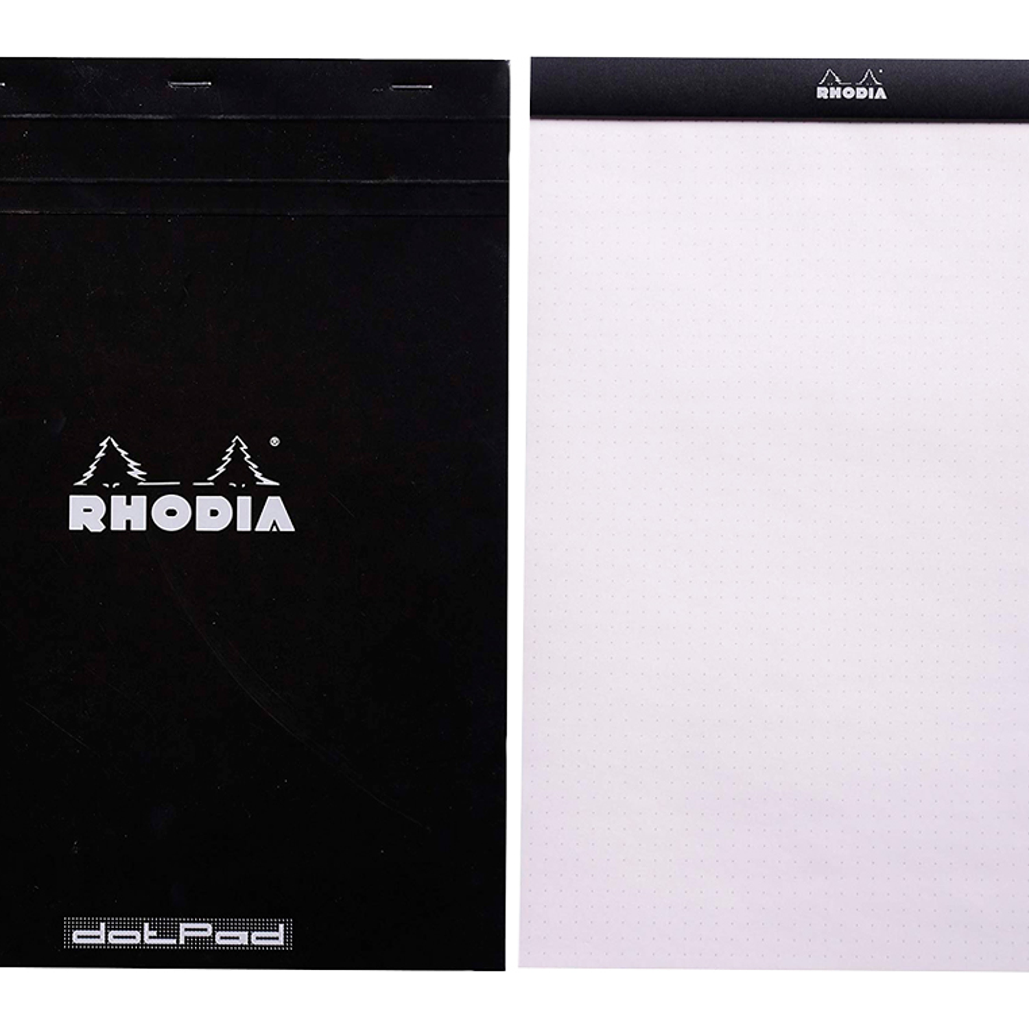 Bloco de notas rhodia black dot pad din a4 80 f 80 gr liso com pontos pretos 5 mm perfurado 1