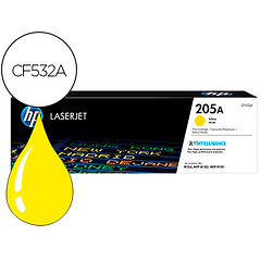 Toner hp 205a laserjet m154a / 154nw / mfp m180n / 181fw amarelo 900 pag