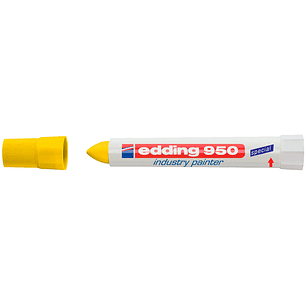 Rotulador edding permanente 950 pasta opaca amarilla punta redonda 10 mm para superficies oxidadas o