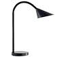 Candeeiro de escritorio unilux sol led 4w braco flexivel abs e metal preto base 14 cm diametro - Thumbnail 1