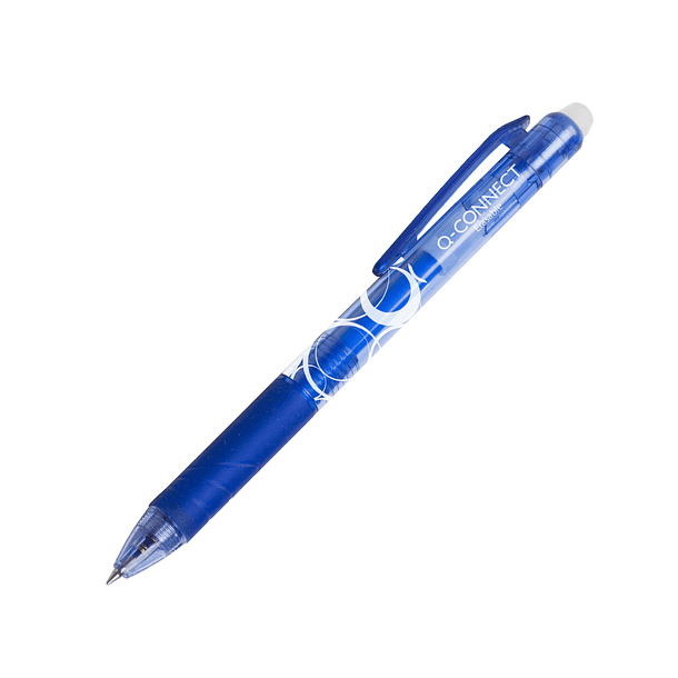 Esferografica q-connect retratil apagavel 0,7 mm cor azul 2