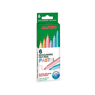 Marcador alpino standard pastel caixa de 6 cores sortidas