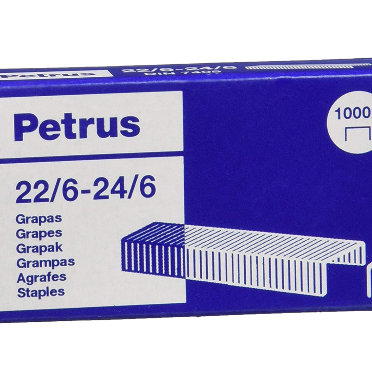 Agrafes petrus galvanizada 22/6 caixa 1000 unidades 3