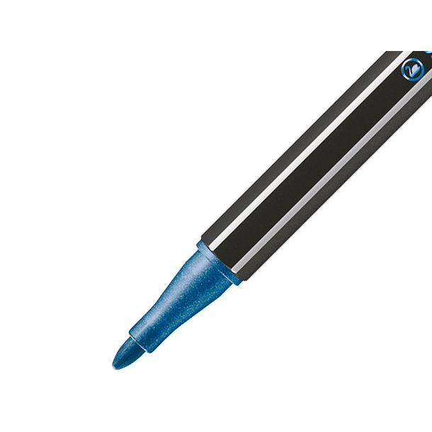 Marcador stabilo aguarelavel pen 68 metalico azul 1 mm 5