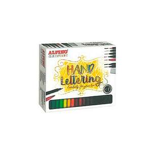 Conjunto desenho alpino color experience lettering