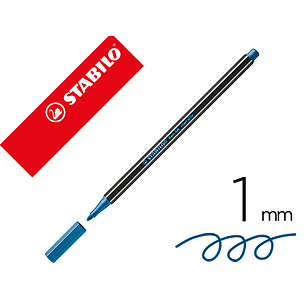 Marcador stabilo aguarelavel pen 68 metalico azul 1 mm