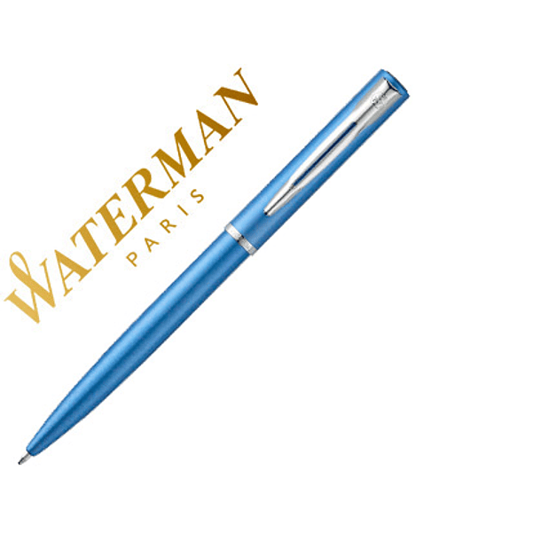 Esferografica waterman allure lacada azul em estojo de oferta 1