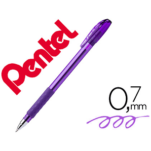 Esferografica pentel bx487 com tampa cor violeta