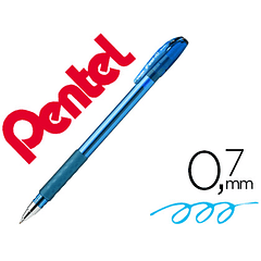 Esferografica pentel bx487 com tampa cor azul ceu