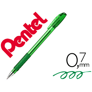 Esferografica pentel bx487 com tampa cor verde