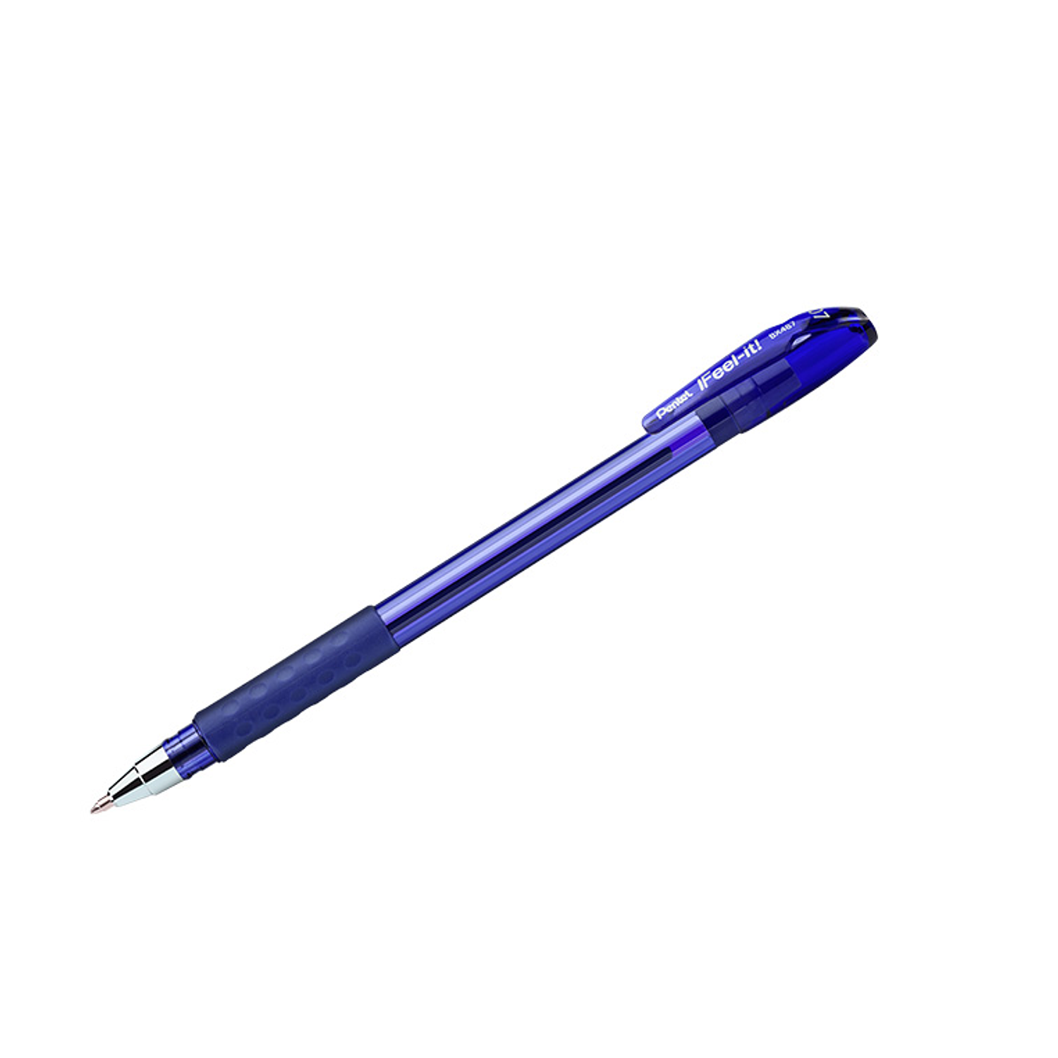 Esferografica pentel bx487 com tampa cor azul 1