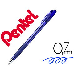 Esferografica pentel bx487 com tampa cor azul