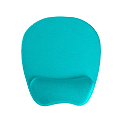 Tapete para rato q-connect com apoio de pulsos ergonomica de gel cor turquesa