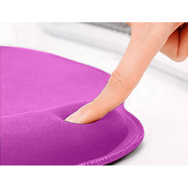 Tapete para rato q-connect com apoio de pulsos ergonomica de gel cor violeta 4