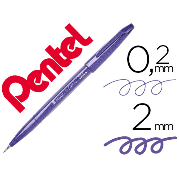 Marcador / pincel pentel touch para caligrafia cor violeta 1