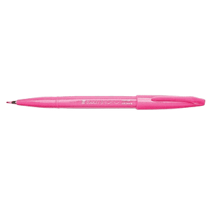 Marcador / pincel pentel touch para caligrafia cor rosa