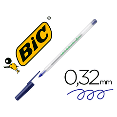 Esferografica bic ecolutions round stic azul