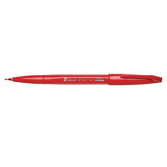 Marcador / pincel pentel touch para caligrafia cor vermelho