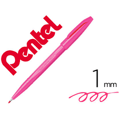 Caneta pentel com ponta de fibra sign pen na cor rosa