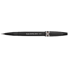 Caneta pincel pentel artist cor castanho