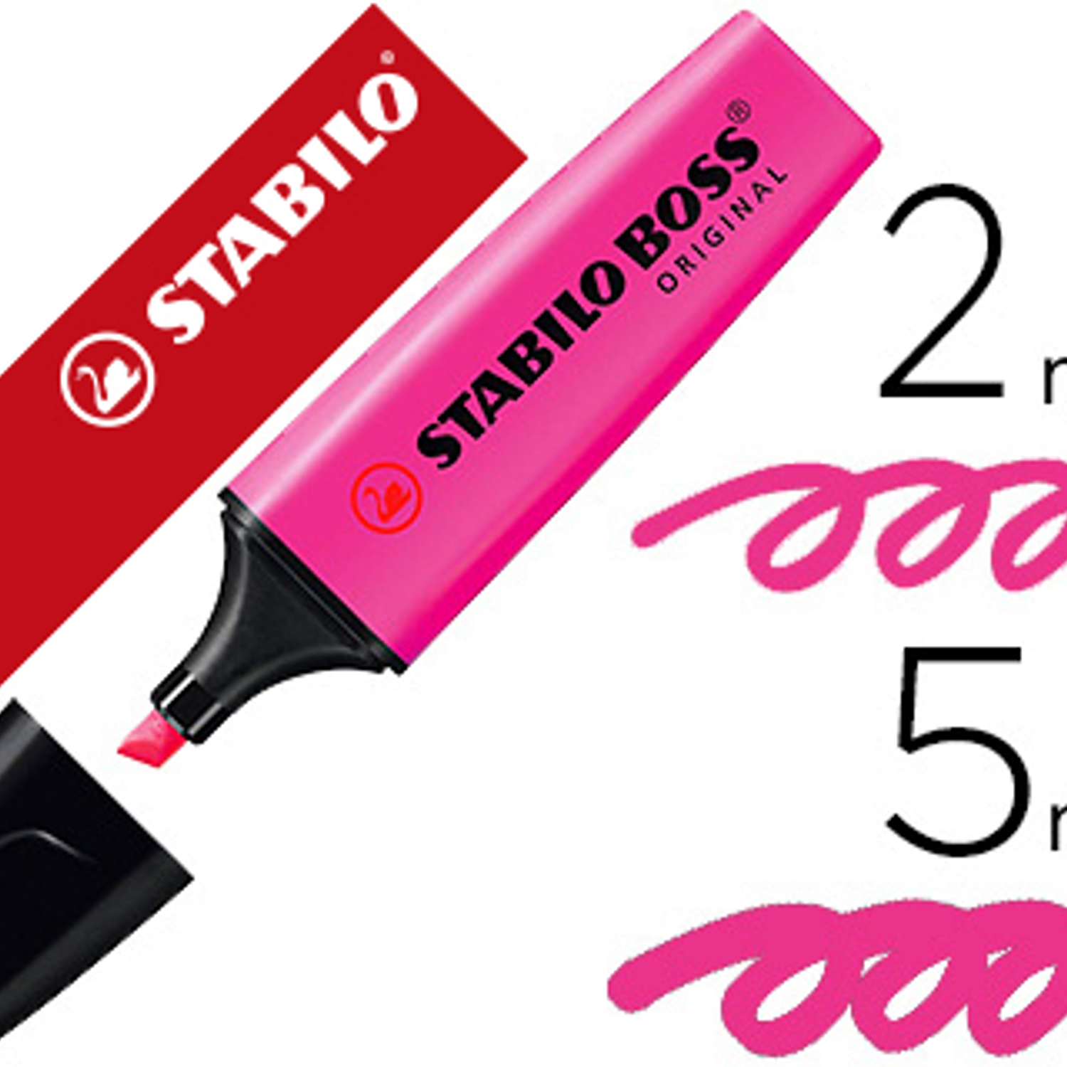 Marcador stabilo boss fluorescente 70 magenta 2