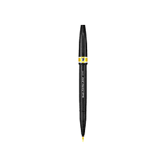 Caneta pincel pentel artist cor amarelo