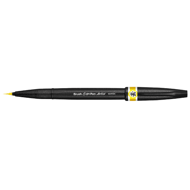 Caneta pincel pentel artist cor amarelo 3