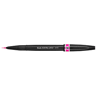 Caneta pincel pentel artist cor de rosa