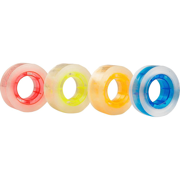 Fita adesiva q-connect com mandril de cor 25 mt x 18 mm pack de 4 cores 5