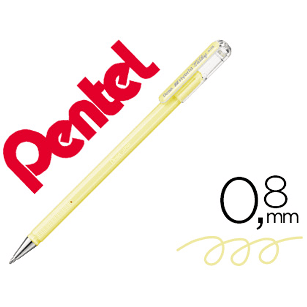 Roller pentel k108 amarelo pastel 0,8 mm 1