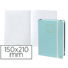 Caderno quo vadis life journal infinite dots pontos 15x21 cm 224 folhas capa verde