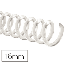 Espiral q-connect de plastico transparente 32 5:1 16mm 2mm caixa de 100 unidades