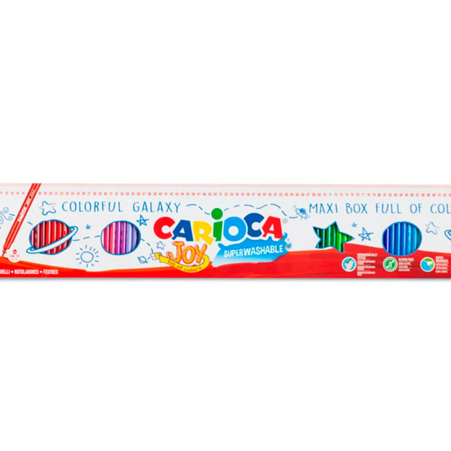 Rotulador carioca joy metro caja de 96 unidades colores surtidos 2