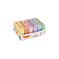 Plasticina jovi 70 sortida formato pequeno cores pastel sortidas caixa de 6 unidades 50 g