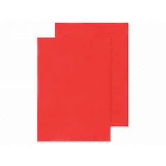 Capa de encadernacao q-connect pvc din a4 opaca vermelho 180 microns pack de 100 unidades