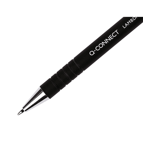 Esferografica q-connect retratil com grip 0,7 mm cor preta 2