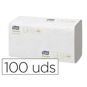 Toalha seca maos tork xpress extra suave 2 folhas 34x21,2 cm pack de 100 unidades