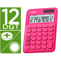 Calculadora casio ms-20uc-rd secretaria 12 digitos tax +/- cor fucsia