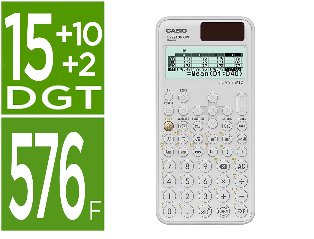 Calculadora casio fx-991spx ii classwizz cientifica 576 f...