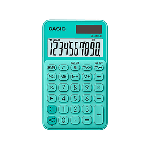 Calculadora casio sl-310uc-gn bolso 10 digitos tax +/- tecla duplo zero cor verde