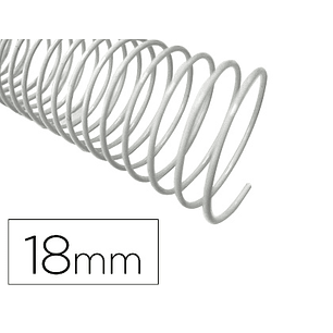 Espiral q-connect metalica branco 64 5:1 18mm 1,2mm caixa de 100 unidades