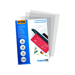 Bolsa de plastificar fellowes brilho din a4 175 microns pack 100 unidades