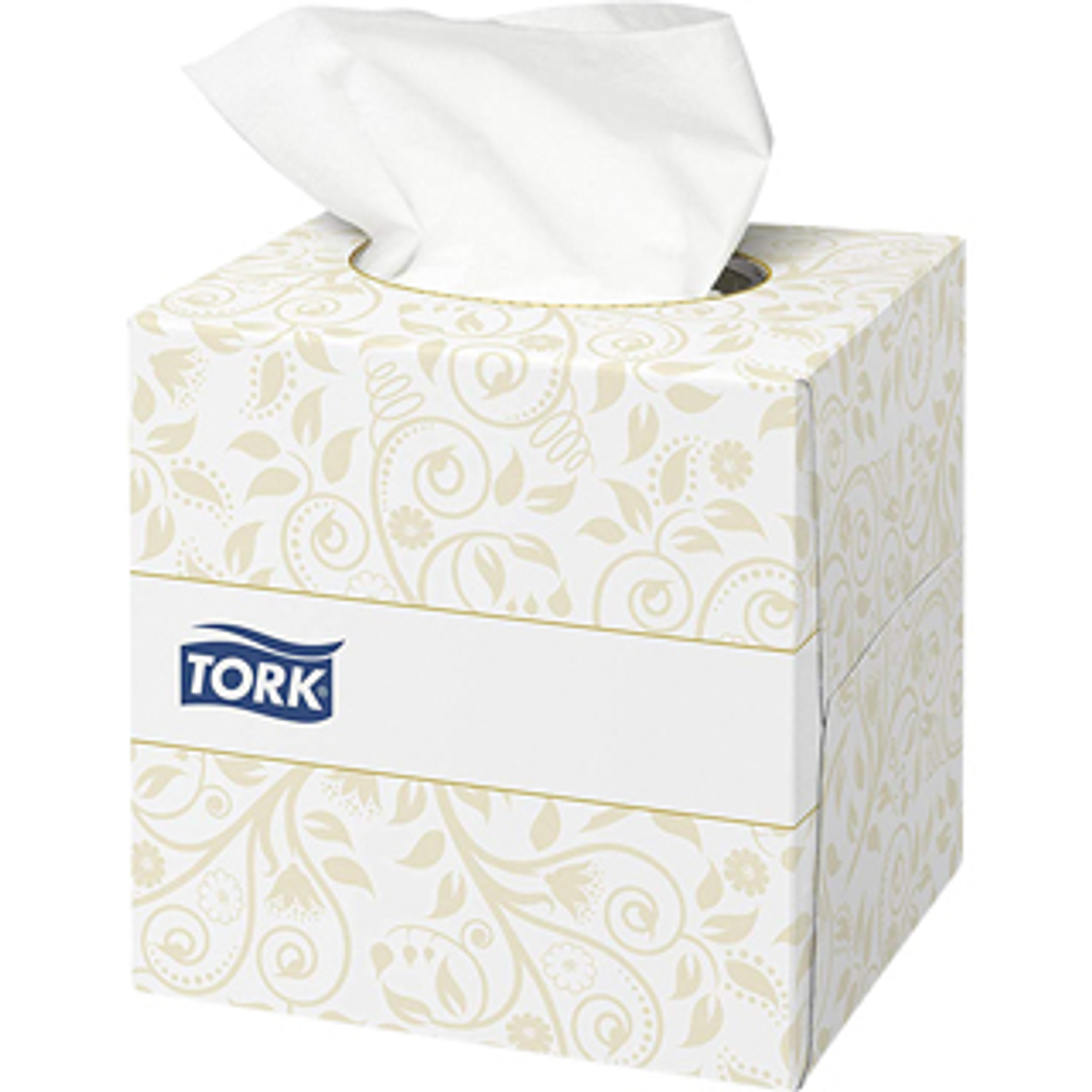 Lencos de papel tork extra suaves 2 folhas 20,9x20 cm caixa cubo de 100 unidades 1