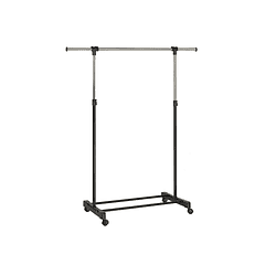 Cabide unilux extensivel com 4 rodas giratorias ajustavel altura preto/cromado 80/150x102/166x42 cm