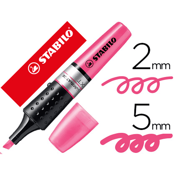 Marcador stabilo boss luminator rosa tinta liquida 1